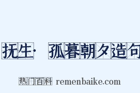 抚生·孤暮朝夕造句是什么意思的图片